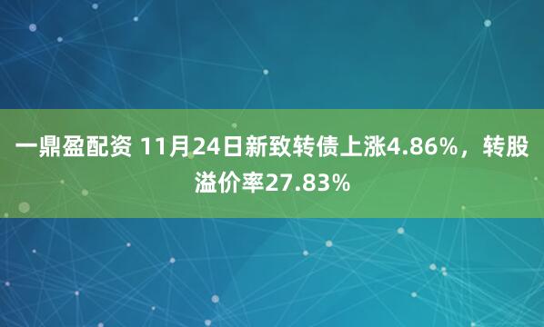 一鼎盈配资 11月24日新致转债上涨4.86%，转股溢价率27.83%